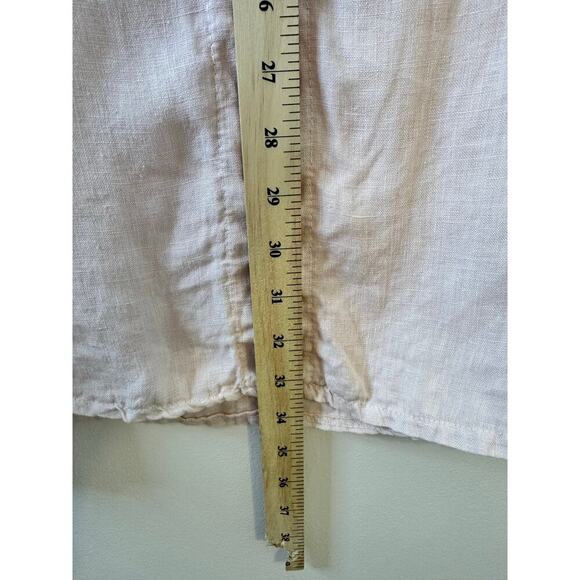 Terzo Millennio Womens Pink 100% Linen Sleeveless Lagenlook Button Dress Small - Picture 5 of 6